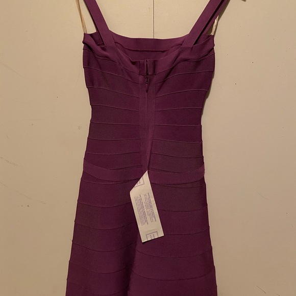 New with tags: Herve Leger “faith” dress (purple) - Picture 5 of 6
